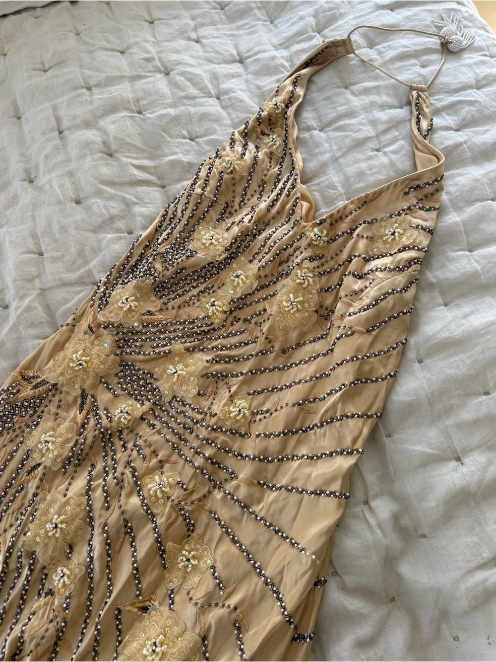 Vintage Sue Wong Gold Embroidered + Beaded Dress - Picture 5 of 14
